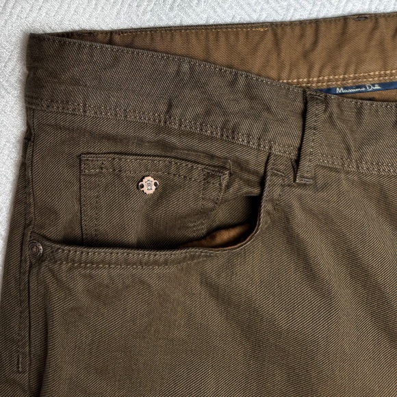 Men's MASSIMO DUTTI Casual Fit Brown Denim Pants, W34 L33 - Picture 8 of 12